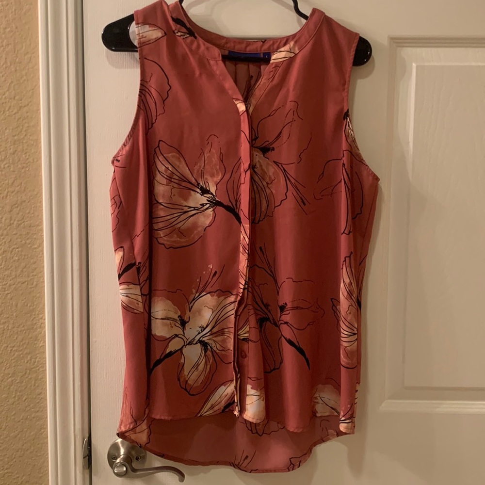 No sleeve button up blouse